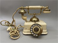 Vtg Ivory Rotary Telephone French Style Model DO-8