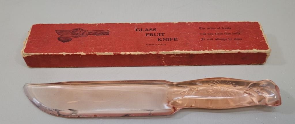 1940's Dux-X Pink Depression Glass Fruit Knife