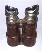 Antique brass & leather  binoculars.