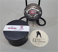 Montreal Canadiens Autographed Game Puck