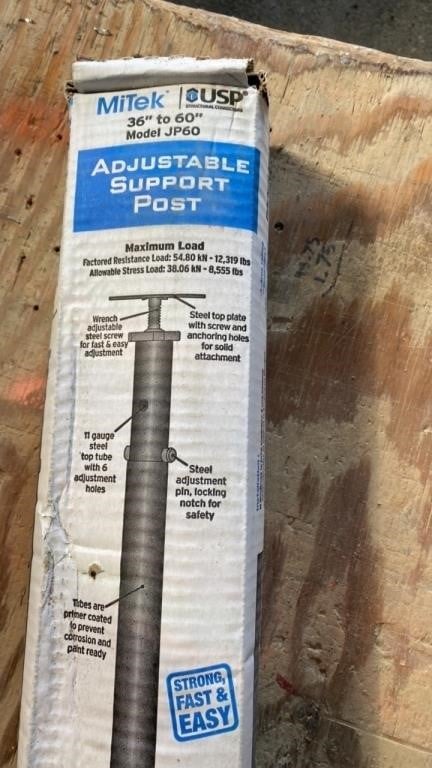 Adjustable support post