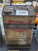Cross Country Motor Oil 2.5 Gallon Can