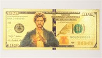 100 Usd Iron Fist 24k Gold Foil Bill