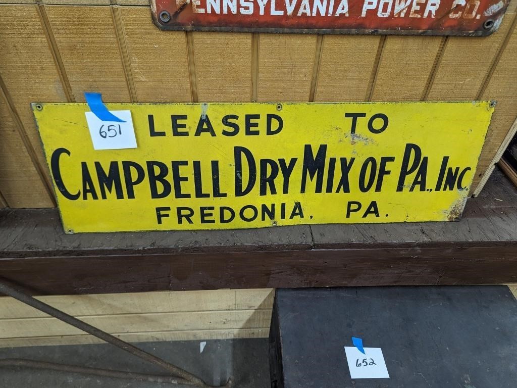 Campbell Dry Mix of PA Sign - Fredonia, PA