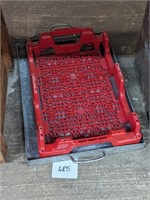 Metal Tray and Coke Crate