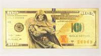 100 Usd Victor Von Doom 24k Gold Foil Bill