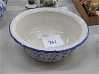 Blue & White Stoneware Mixing Bowl