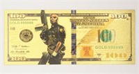 100 Usd Nick Fury 24k Gold Foil Bill