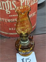 Amber Miniature Oil Lamp