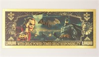 1000000 Arkham City Batman And Joker 24k Gold Foil