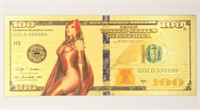 100 Usd Scarlet Witch 24k Gold Foil Bill