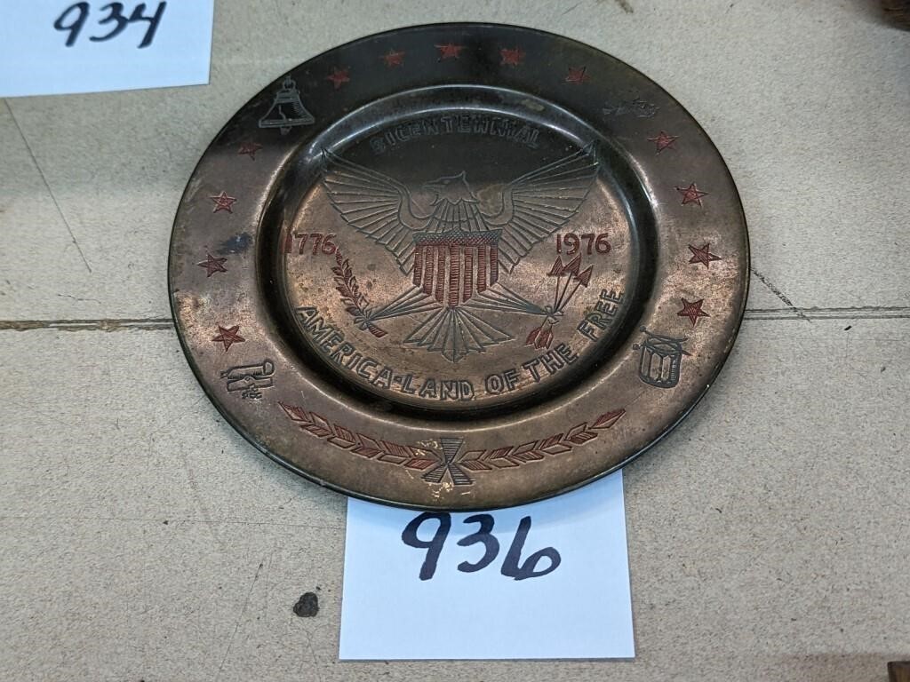 Brass Bicentennial Plate