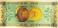 Bitcoin 1 BTC Gold Foil Banknote - Crypto Currency
