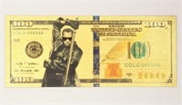 100 Usd Blade 24k Gold Foil Bill