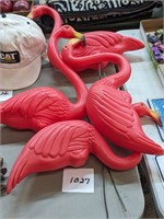 Blow Mold Flamingos