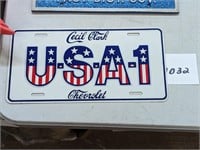 USA 1 Cecil Clark Chevrolet License Plate