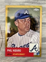Phil Nekro Numbered /50 Topps Chrome Gold