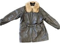 Donna Peele Leather Coat