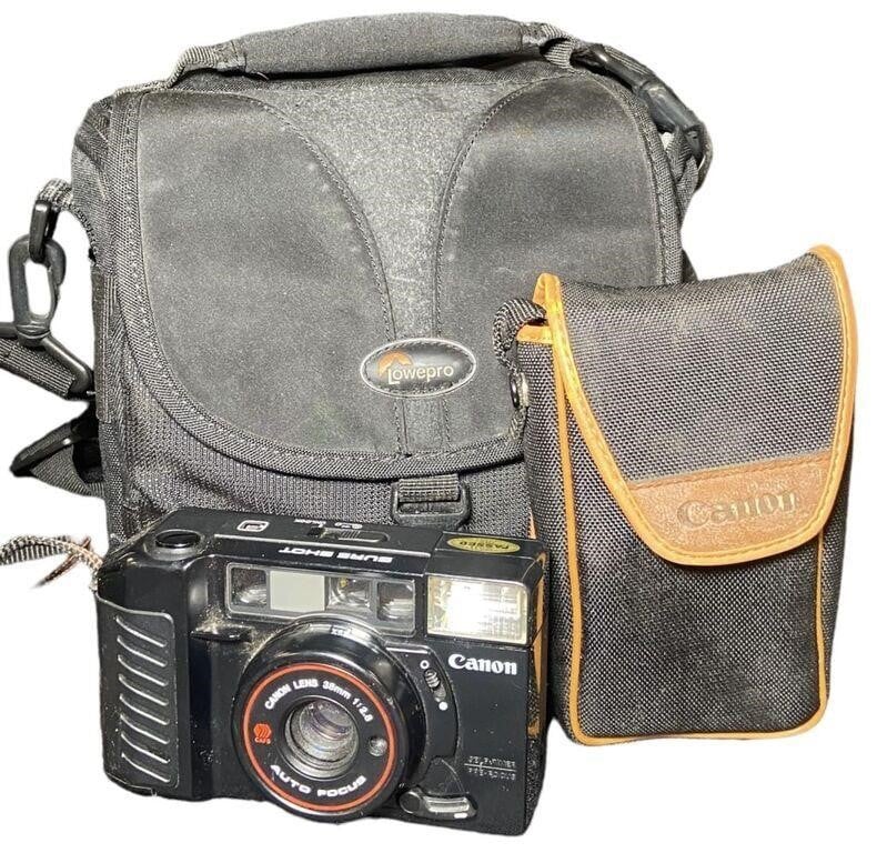 Canon Sure Shot and Lowepro Bag