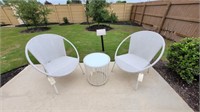 3PC OUTDOOR TABLE & CHAIRS