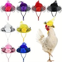 Blue-Cute Chicken Hat with Adjustable Strap