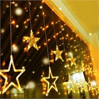 NEW $37 6.6FT 12 Star Curtain Lights