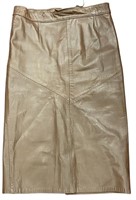 Brown Leather Skirt Sz 6