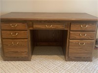 7 drawer wooden desk 5’3 inches long 2’8 inches