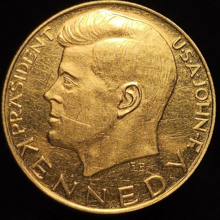 0.304 oz AGW Gold JFK Death Proof Medal - Germany