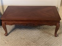 Cherry stained wood coffee table 4’ X 2’2 inch