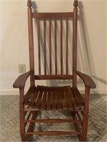 Solid wood stained rocking chair