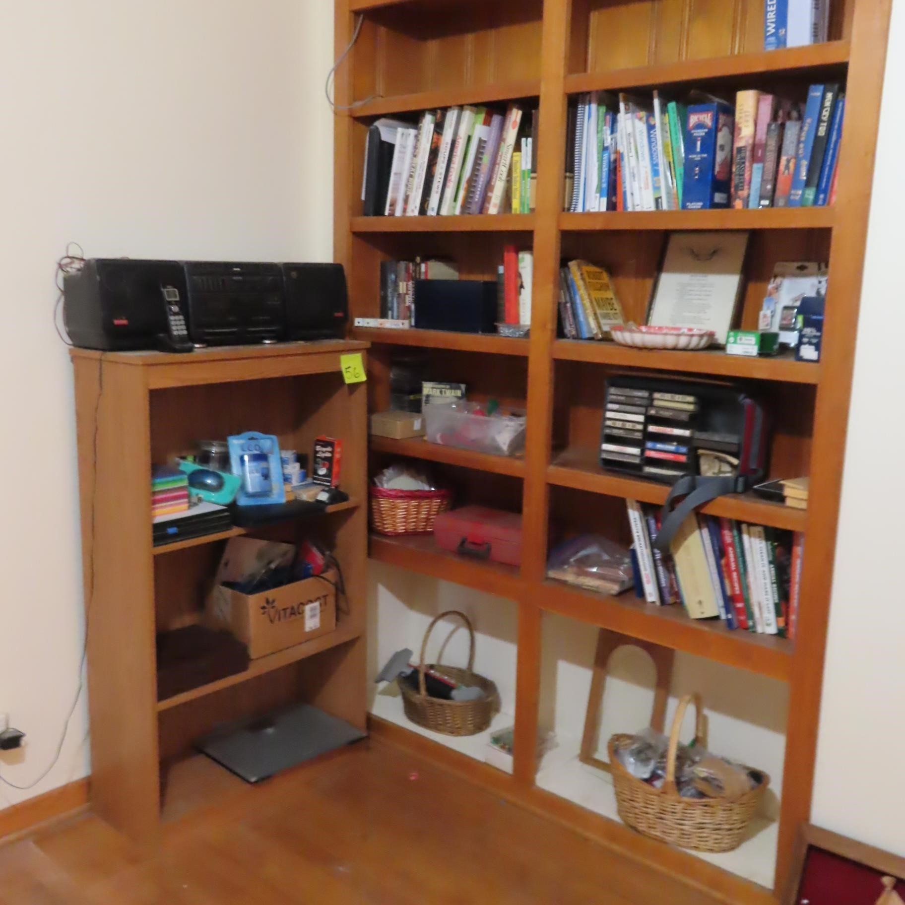Bookcase and Contents AND Contents of Built-In