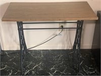 Sewing table with metal base 3 feet wide 18