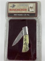 2003 Winchester wildlife gift tin pocket knife