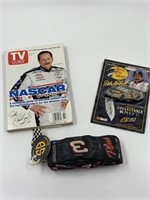 Dale Earnhardt-knife, TV guide, and keychain