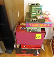 Vintage Board Games, CD rack and Rug