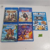 5 DVD's movies (4 Blu Ray & 1 DVD)