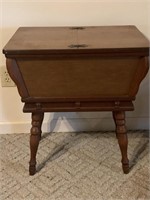 Wooden sewing table 2‘,1" in height 1‘,4" wide 1