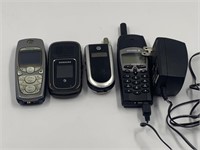 Old cell phones Nokia, Samsung, Motorola, and