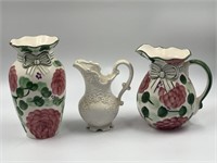 Home decor, matching vase and pitcher  with small
