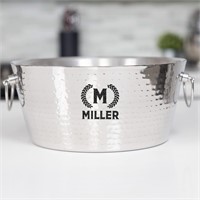 BREKX Personalized Hammered Stainless-Steel Double