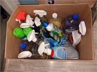 Box of cleaners and more.