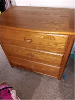 Stanley solid wood 3 drawer chest, 30" x 30"