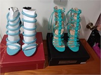 2 pair women's sz 8 new in the box shoes heels.
