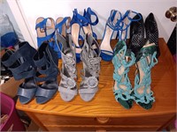 7 pr shoes women's used heels. Sz 8