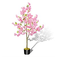 HUAESIN 4.1ft Artificial Cherry Blossom Tree Artif