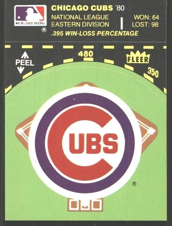 Vintage Sticker Chicago Cubs Chicago Cubs