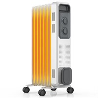 Oil Filled Radiator Heater, 1500W Electric Radiant
