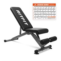 RitFit Adjustable/Foldable Utility Weight Bench fo