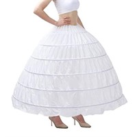 Suphod Women Crinoline Petticoat 6 Hoop Skirt Slip